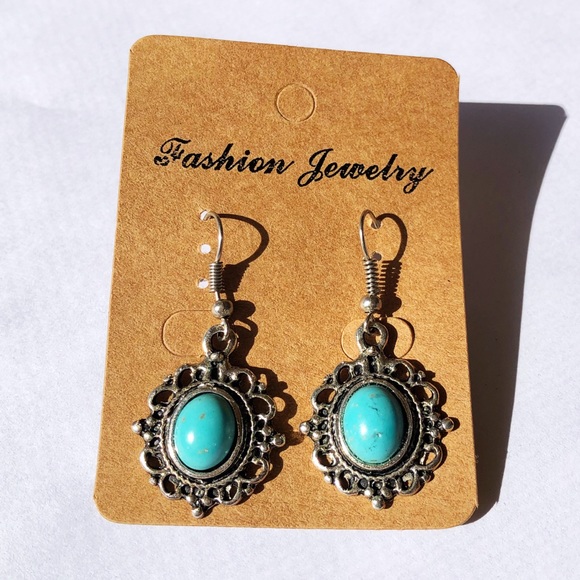 Artisan Turquoise Earrings - Picture 2 of 2